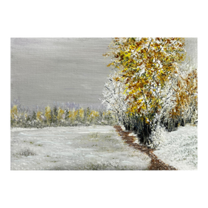 "Winter Walk" Contemporary Original Impressionist Style Landscape Painting by Deb Bossert