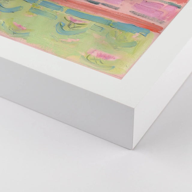 DESCRIPTION: Giraffe Facing Right by Anne-Louise Ewen in White Frame, Small Art Print SPECIFICATIONS: Type: Giclée Art...