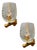 Murano Glass and Brass Sconces, 1960s, Set of 2 For Sale