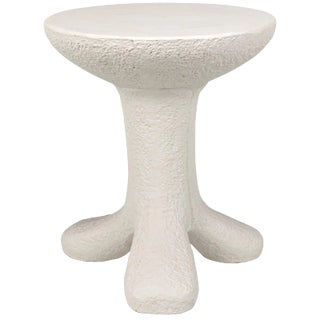 NOIR Laramy Side Table, White Fiber Cement For Sale