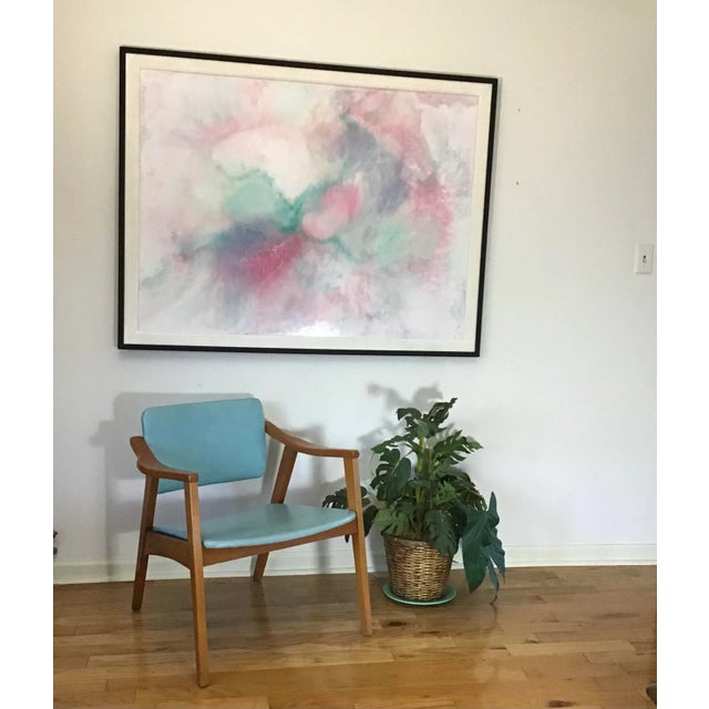 White 1989 Postmodern Abstract Acrylic Painting on White Lucite Framed For Sale - Image 8 of 11