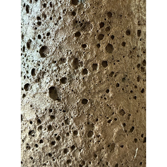 Late 20th Century Vintage Handmade Ceramic Vase With Volcanic Glaze For Sale - Image 5 of 8