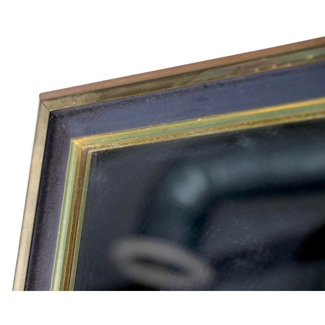 Neo Classical Gold and Black Rectangular Mirror by Turner C 1950/70's For Sale In New York - Image 6 of 8