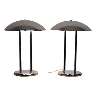 Vintage Barad Chrome Table Lamps by Robert Sonneman for Ikea, 1992s, Set of 2 For Sale