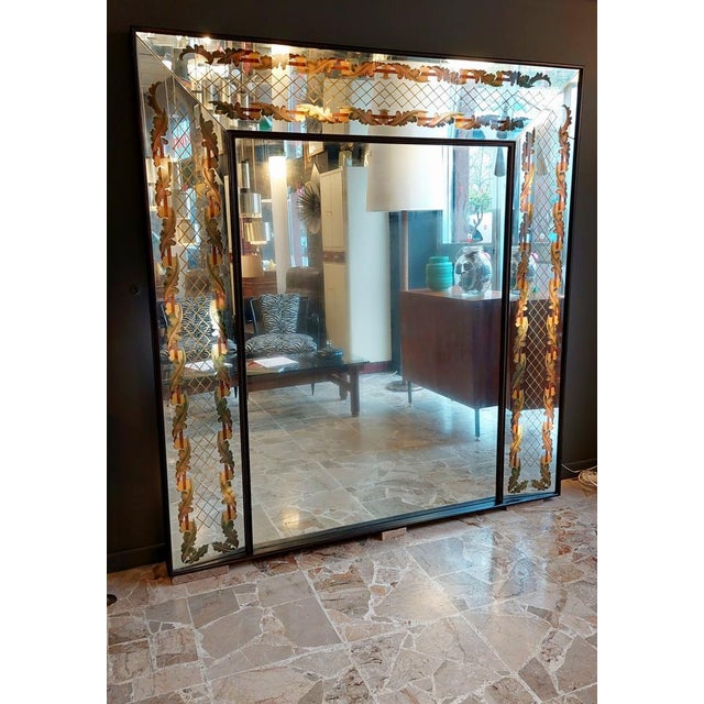 Mid-Century Modern Backlit Mirror by Luigi Brusotti, Italy, 1940s For Sale - Image 3 of 15