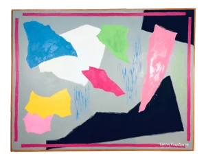 Larry Kessler Composition II Abstract Oil on Canvas Painting, 2007