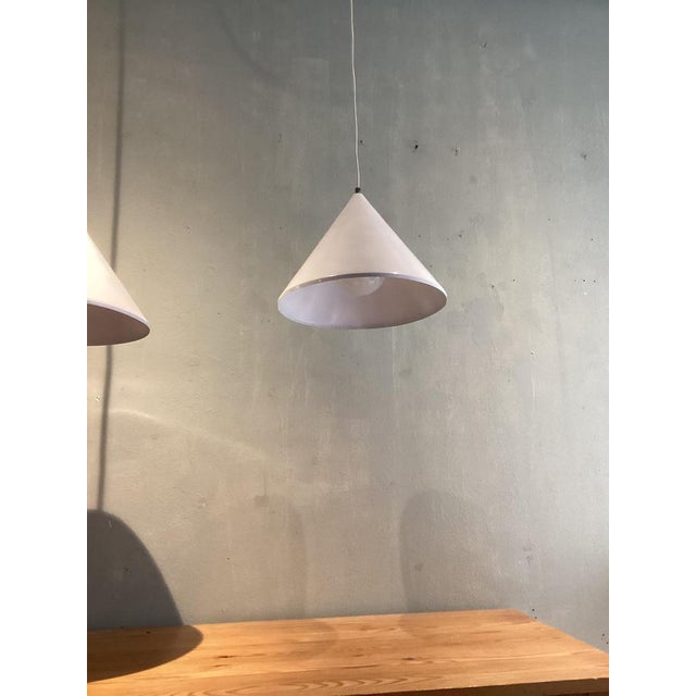 White Colored Billiard Pendant Lamps from Louis Poulsen, Set of 2 For Sale - Image 5 of 9