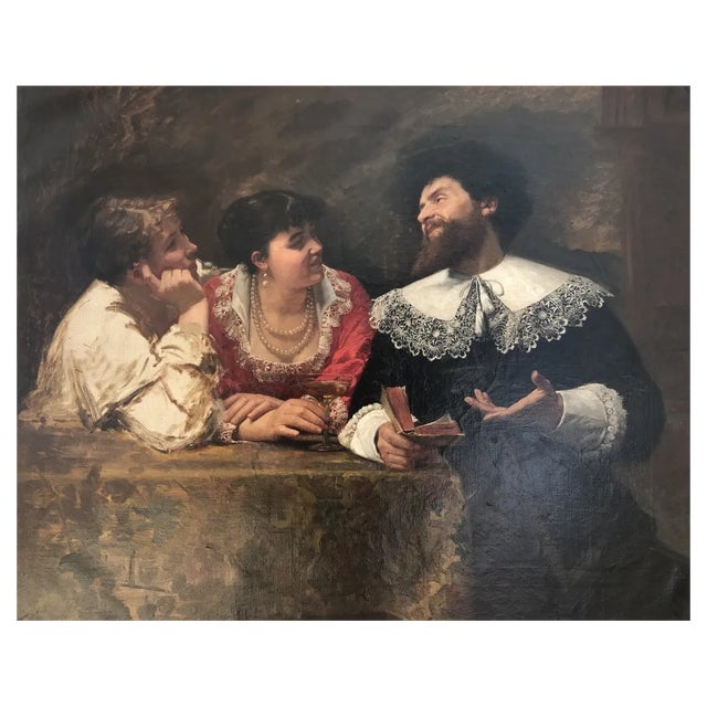La Lecture, Pre-1800, Oil on Canvas For Sale