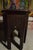 Vintage Authentic Hand Carved Moroccan Side Table Glass Mother of Pearl Inlay For Sale - Image 9 of 9