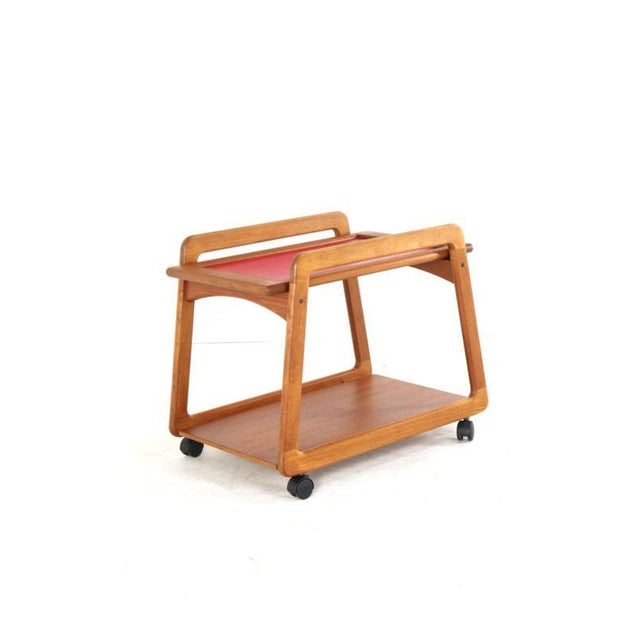 Brown Knebel Trolley with Reversible Top from Sika Mobler, Denmark For Sale - Image 8 of 8