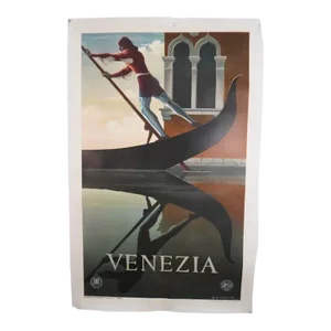 A. Cassandre - Vintage Original Travel Poster - Venezia 1951