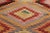 1950s 1950s Handwoven Vintage Afyon Kilim Rug in Multicolor All Over Geometric Pattern For Sale - Image 5 of 6