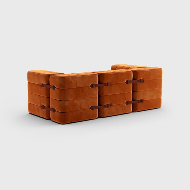 Contemporary Flexible Two-Seater Sofa with Armrests by Ambivalenz, Set of 7 For Sale - Image 3 of 5