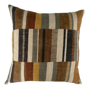 Brown Stripes and Bars Pillow