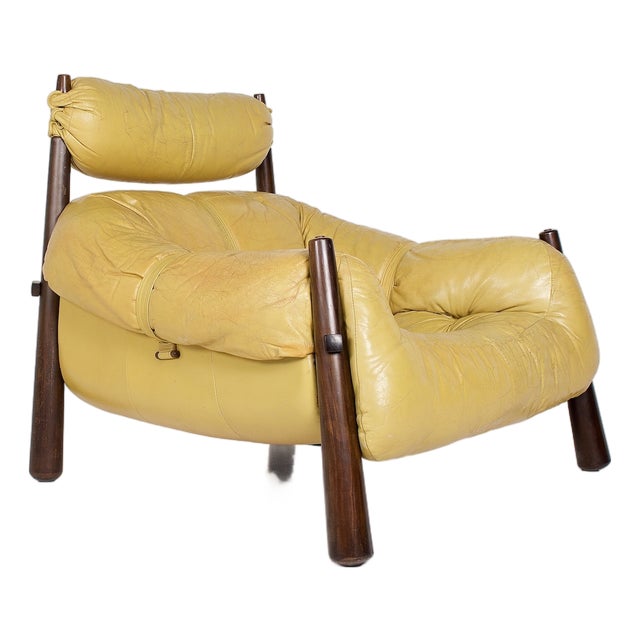 MP-81 Armchair in Leather and Rosewood from Percival Lafer, 1970s For Sale