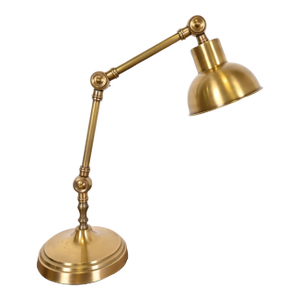 Ralph Lauren Style Modern Brass Swing Arm Adjustable Desk Lamp or Table Lamp