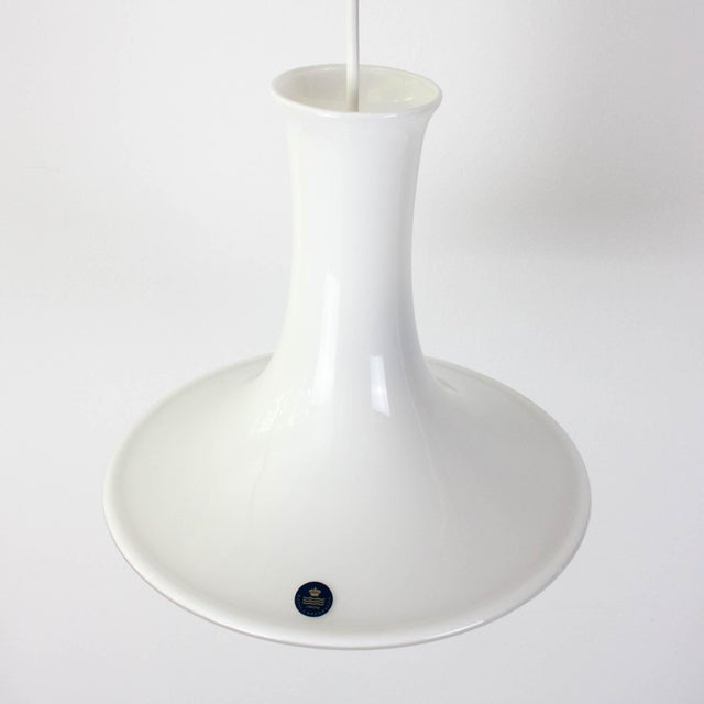White Mandarin Pendant Lamp by Michael Bang for Holmegaard / Royal Copenhagen, Denmark, 1980s For Sale - Image 8 of 15