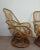 Wood Rattan Swivel Armchairs, Set of 2 For Sale - Image 7 of 8