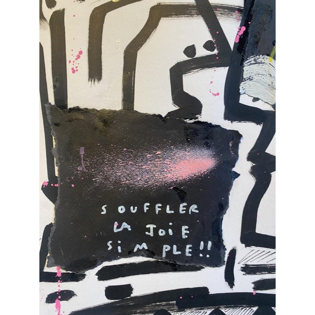 Contemporary Jazzu, Souffler la joie, Mixed Media on Heavy Paper, 2025 For Sale - Image 3 of 6