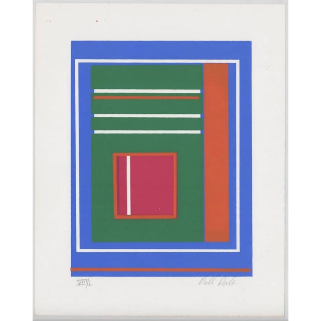 1970s geometric screenprint by Bill Dale. Pencil signed and numbered from an edition of 50. Combined shipping available,...