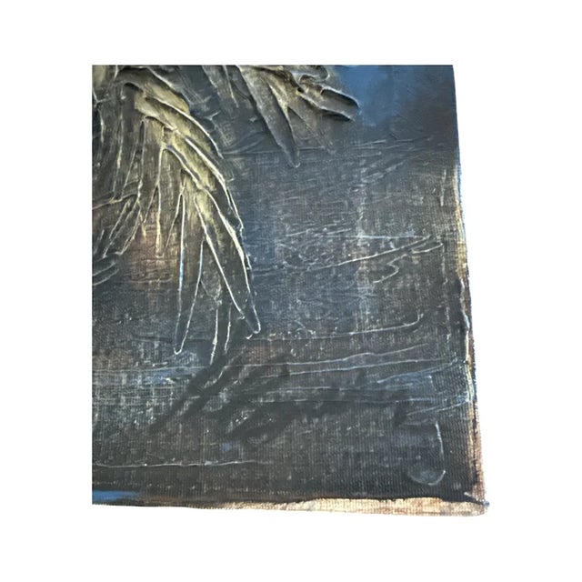 Vintage Mid Century Modern Heavy Impasto Floral - Home Galleries Inc. For Sale - Image 4 of 13