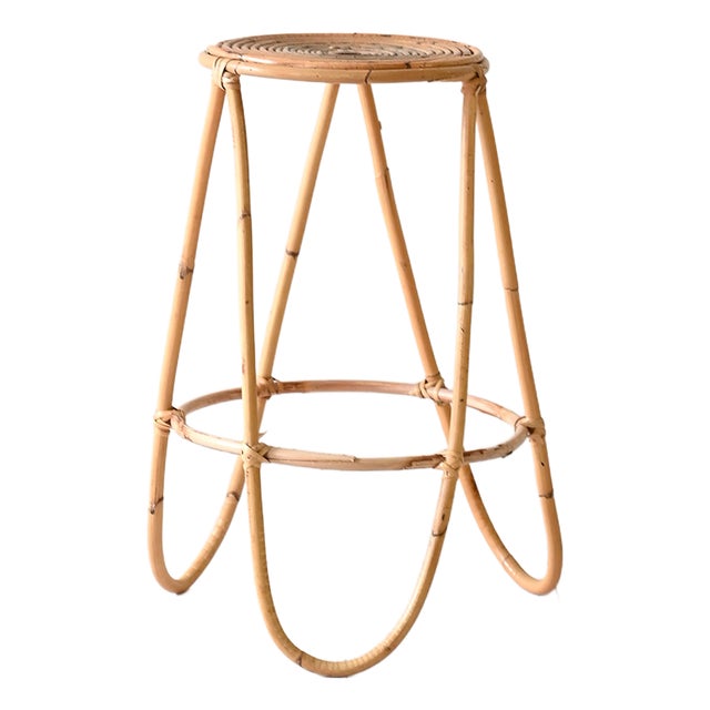 Vintage Bamboo Pedestal, 1960s For Sale