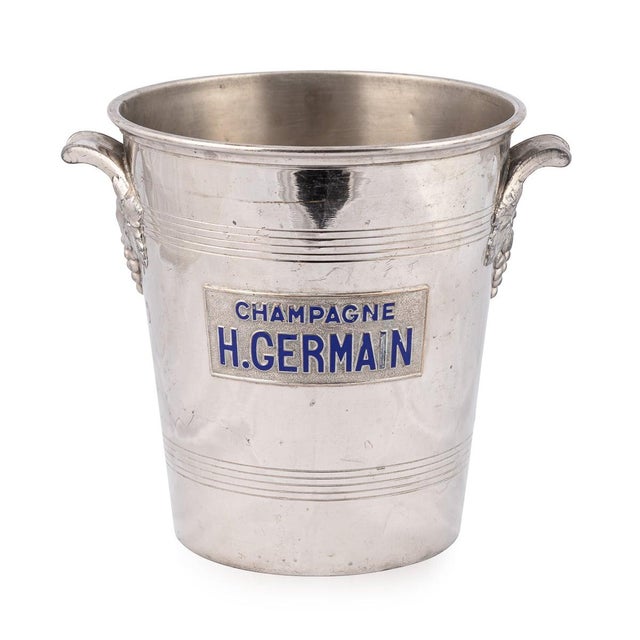 Vintage French Silver Plated Champagne Cooler from H. Germain, 1930 For Sale - Image 13 of 13