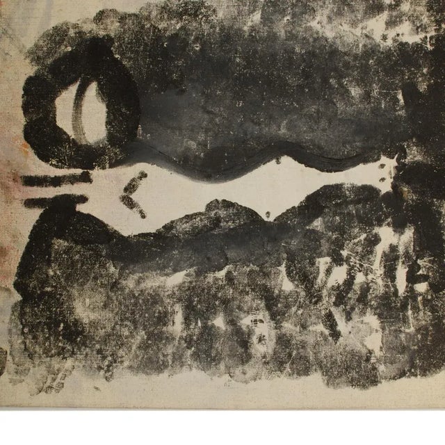 Newton Hayden Stubbing (British, B. 1921- D. 1983) "Untitled" Figurative Abstract Painting For Sale In Philadelphia - Image 6 of 13