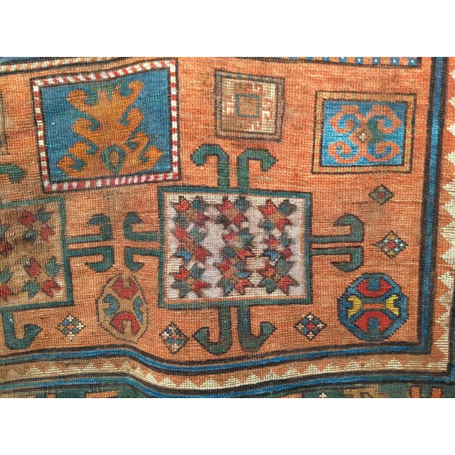 Textile Antique Karachov Kazak Area Rug, Hand-Knotted Wool, Caucasus, 1800s, 5’ x 7’ For Sale - Image 7 of 18