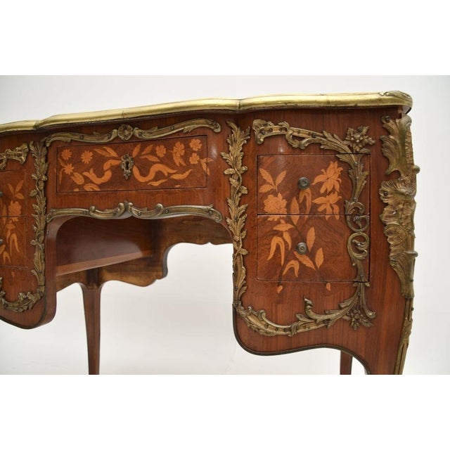 Vintage French Louis XVI Style Knee Hole Desk, 1930s For Sale - Image 10 of 12