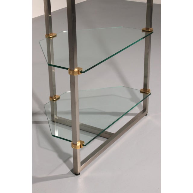 Model R16 Corner Cabinet in Stainless Steel and Aluminum by Peter Ghyczy, 1970s For Sale - Image 6 of 12