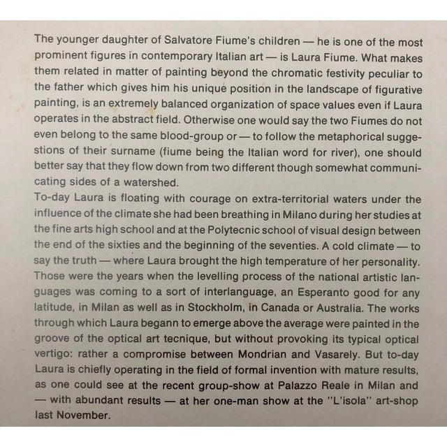 Mid 20th Century Laura Fiume, Abstract Italian Woman Artist Modern Metallic Foil Mirror Lithograph Laura Fiume For Sale - Image 5 of 5