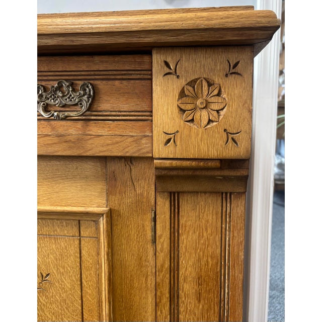 English Antique English Oak Sideboard For Sale - Image 3 of 10