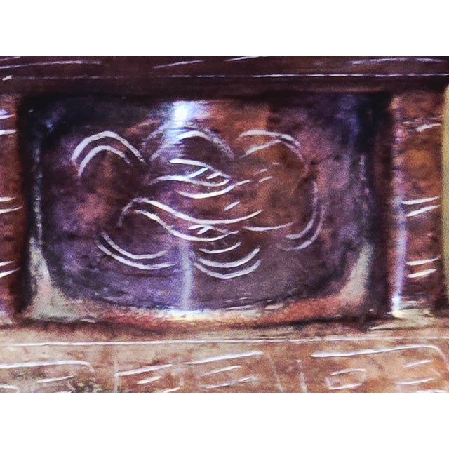 Wood Vintage Hand‑Carved Wooden Foo Dogs – Guardian Lion Pair For Sale - Image 7 of 12