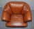 Set of Small Aged Tan Brown Leather Sofa & Matching Armchair For Sale - Image 14 of 18