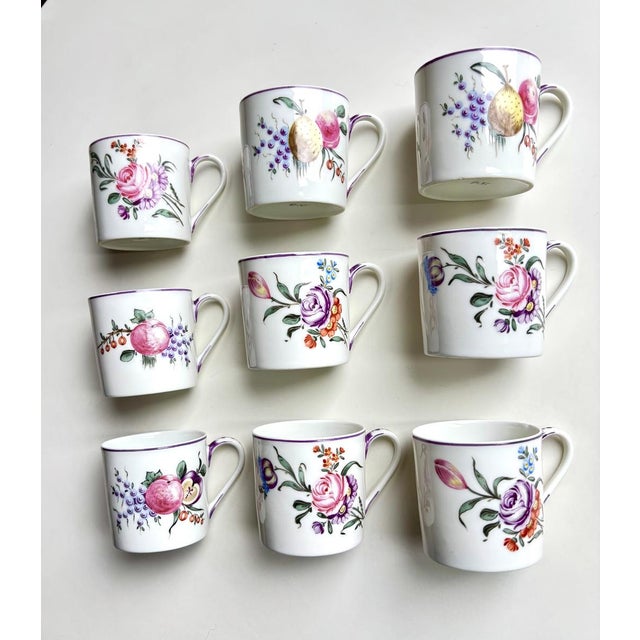 Coffee Cups and Saucers from Mennecy‑Villeroy, Set of 18 For Sale - Image 3 of 18