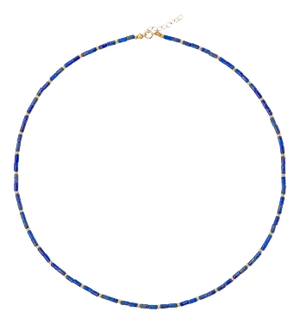 Tiny Lapis Lazuli Tube Princess Necklace