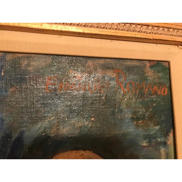 1960s Still Life With Bottle and Head Painting For Sale - Image 5 of 9