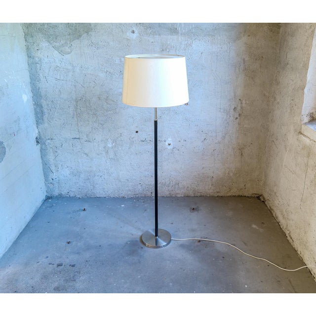 Mid-Century Leather Chrome and Floor Lamp from Atelje Lyktan, Sweden, 1960s For Sale - Image 4 of 18