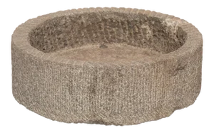 Early 20th Century Chinese Low Round Mill Stone Pot