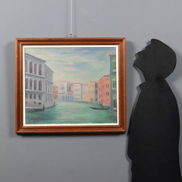 Oil on canvas. Signed and dated lower left. Label on the back, showing participation in the "Natale dell'Arte" exhibition,...