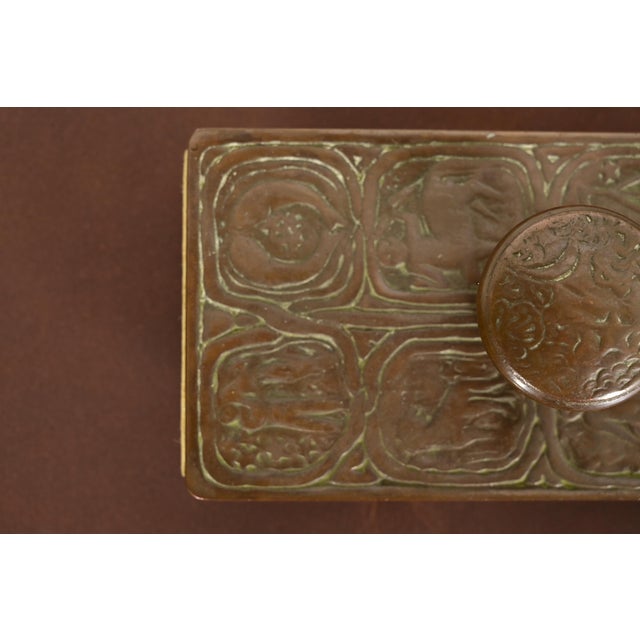 Tiffany Studios New York Zodiac Pattern Bronze Rocker Blotter For Sale In South Bend - Image 6 of 13