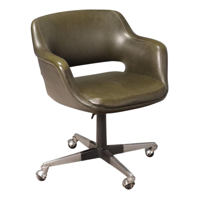 Vintage Armchair in Leatherette and Chromed Metal, 1960s For Sale