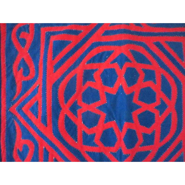 Pair Applique Throw Pillow Covers For Sale - Image 9 of 10