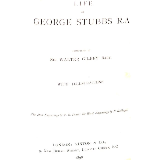 Traditional "Life of George Stubbs r.a" 1898 Gilbey, Sir Walter [Bart.] For Sale - Image 3 of 12