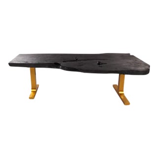 98" Inch Black Living Edge Desk or Dining Table - 2 For Sale