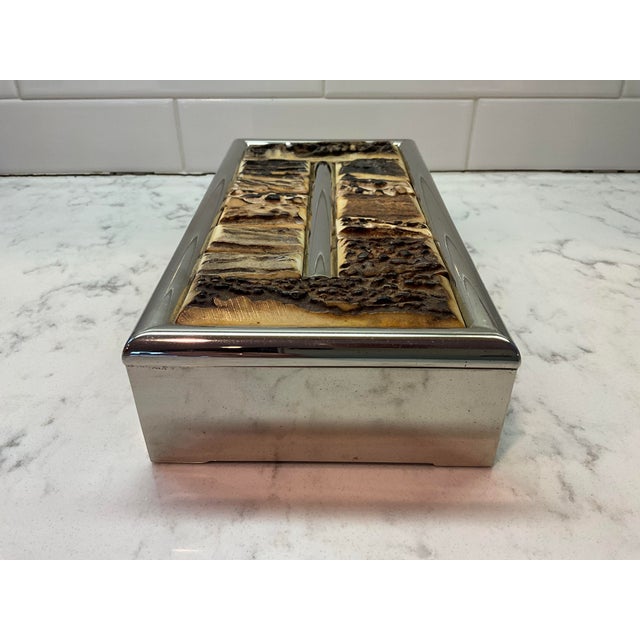 Gucci Gucci Italy Vintage Horn Cigarette Dresser Trinket Box For Sale - Image 4 of 11