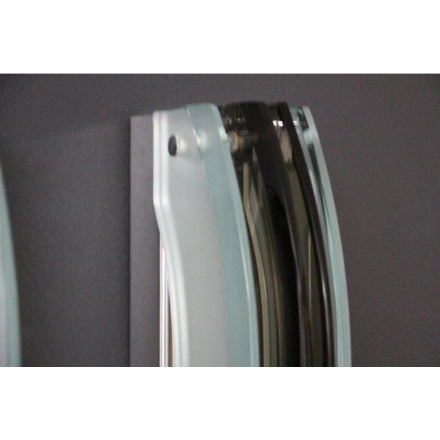 1960s Sconces in Smoked and Light Green Glass in the style of Max Ingrand, 1960s, Set of 2 For Sale - Image 5 of 15