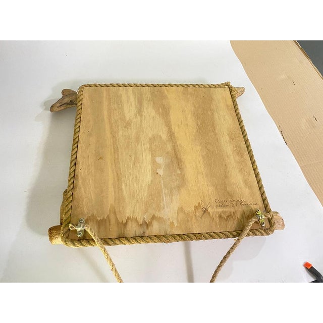 Driftwood and Rope Mirror in Grey Color, France, 1970s For Sale - Image 3 of 15