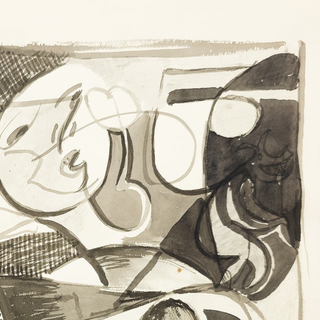 Modern Figures in a Divided Interior - Robert Lohman, C. 1980 For Sale - Image 3 of 10